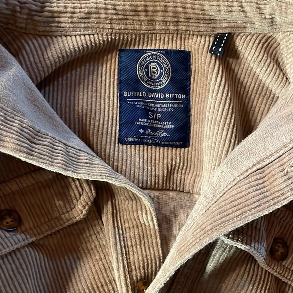 Buffalo David Bitton Tan Utility Jacket Lightweight Casual